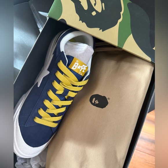 BAPE Mad Sta 1 Blue Shoes, NEW - Picture 4 of 5
